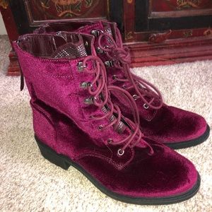 Velvet Rhinestone Boots